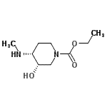 CAS 登录号：104605-15-4， 乙基(3S,4R)-3-羟基-4-(甲基氨基)-1-哌啶羧酸酯