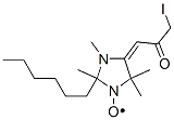 CAS 登录号：104652-80-4， 2-己基-2,3,5,5-四甲基-4-(3-碘-2-氧代亚丙基)咪唑烷-1-氧基