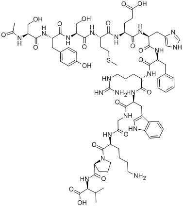 CAS 登录号：10466-28-1， 13-L-缬氨酸-alpha-促黑细胞激素(猪)