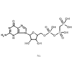 CAS#: 10470-57-2, 2-Amino-9-[5-O-(Hydroxy{[Hydroxy(Phosphonomethyl)Phosphoryl]Oxy}Phosphoryl)Pentofuranosyl]-1,9-Dihydro-6H-Purin-6-One - Sodium (1:1)