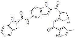 CAS 登录号：104713-39-5， (7bS)-N-(2-((4,5,8,8a-四氢-7-甲基-4-氧代环丙(c)吡咯并(3,2-e)吲哚-2(1H)-基)羰基)-1H-吲哚-5-基)-1H-吲哚-2-甲酰胺