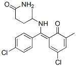 CAS 登录号：104775-04-4， 4-[[(E)-(3-氯-5-甲基-6-氧代-1-环己-2,4-二烯亚基)-(4-氯苯基)甲基]氨基]戊酰胺