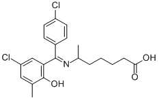 CAS#: 104775-11-3, 6-[[(E)-(3-Chloro-5-Methyl-6-Oxo-1-Cyclohexa-2,4-Dienylidene)-(4-Chlorophenyl)Methyl]Amino]Heptanoic Acid