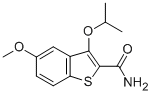 CAS#: 104796-05-6, 5-Methoxy-3-Propan-2-Yloxy-1-Benzothiophene-2-Carboxamide