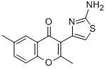 CAS 登录号：104819-36-5， 3-(2-氨基-1,3-噻唑-4-基)-2,6-二甲基苯并吡喃-4-酮