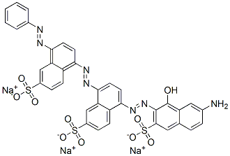 CAS 登录号：10482-42-5， 5-[(7-氨基-1-羟基-3-磺酸基-2-萘基)偶氮]-8-[[4-(苯基偶氮)-6-磺酸基萘基]偶氮]萘-2-磺酸三钠