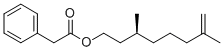 CAS 登录号：10486-14-3， 苯乙酸(3S)-3,7-二甲基-7-辛烯-1-基酯