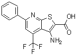 CAS # 104960-56-7, 3-氨基-6-苯基-4-(三氟甲基)-噻吩并[2,3-b]吡啶-2-羧酸