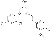 CAS 登录号：104970-08-3， 1-(2,4-二氯苯氧基)-3-[[2-(3,4-二甲氧基苯基)乙基]氨基]-2-丙醇