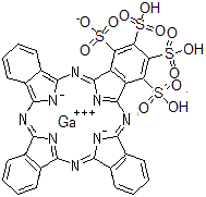 CAS 登录号：105155-90-6， 29H,31H-酞菁-1,2,3,4-四磺酸,镓盐(1:1)