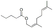 CAS 登录号：10522-33-5， (Z)-3,7-二甲基辛-2,6-二烯基戊酸酯