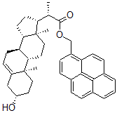 CAS 登录号：105344-74-9， 芘-1-基甲基(2S)-2-[(3S,8S,9S,10R,13S,14S,17R)-3-羟基-10,13-二甲基-2,3,4,7,8,9,11,12,14,15,16,17-十二氢-1H-环戊二烯并[a]菲-17-基]丙酸酯