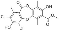 CAS#: 105350-54-7, 2,4-Dichloro-3,8-Dihydroxy-1,6,9-Trimethyl-11-Oxo-11H-Dibenzo[b,e][1,4]Dioxepin-7-carboxylic Acid Methyl Ester