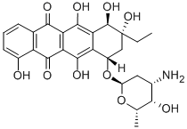 CAS 登录号：105615-58-5， (7S,9R,10R)-7-[(2R,4S,5S,6S)-4-氨基-5-羟基-6-甲基四氢吡喃-2-基]氧基-9-乙基-4,6,9,10,11-五羟基-8,10-二氢-7H-并四苯-5,12-二酮