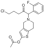 CAS#: 1056459-37-0, 5-(5-Chloro-1-(2-fluorophenyl)-2-oxopentyl)-4,5,6,7-tetrahydrothieno[3,2-c]pyridin-2-yl acetate