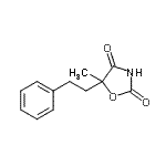 CAS 登录号：105907-55-9， 5-甲基-5-(2-苯基乙基)-1,3-恶唑烷-2,4-二酮
