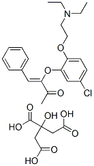 CAS#: 106064-11-3, (Z)-3-(5-Chloro-2-(2-(diethylamino)ethoxy)phenoxy)-4-phenyl-3-buten-2-one citrate