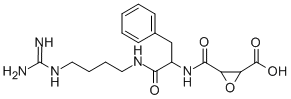 CAS#: 106455-06-5, 3-[[1-[4-(Diaminomethylideneamino)Butylamino]-1-Oxo-3-Phenylpropan-2-Yl]Carbamoyl]Oxirane-2-Carboxylic Acid