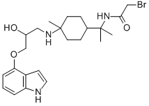 CAS#: 106469-51-6, 2-Bromo-N-[2-[4-[[2-Hydroxy-3-(1H-Indol-4-Yloxy)Propyl]Amino]-4-Methylcyclohexyl]Propan-2-Yl]Acetamide