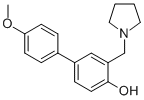 CAS 登录号：106609-37-4， 4-(4-甲氧基苯基)-2-(吡咯烷-1-基甲基)苯酚