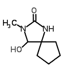 CAS 登录号：106663-35-8， 4-羟基-3-甲基-1,3-二氮杂螺[4.4]壬烷-2-酮