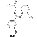 CAS 登录号：107027-41-8， 2-(3-甲氧基苯基)-8-甲基-4-喹啉羧酸