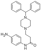CAS 登录号：107314-44-3， N-(4-氨基苯基)-3-[4-[二(苯基)甲基]哌嗪-1-基]丙酰胺