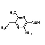 CAS 登录号：107343-75-9， 3-氨基-5-乙基-6-甲基-2-吡嗪甲腈