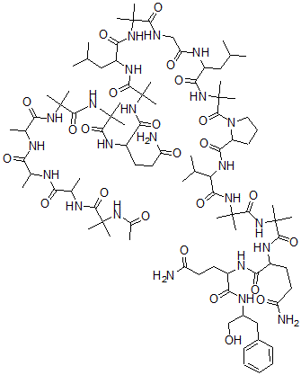 CAS 登录号：107395-31-3， 2-L-丙氨酸-3-L-丙氨酸-6-(2-甲基丙氨酸)-9-L-亮氨酸-18-L-谷氨酰胺丙甲甘肽I