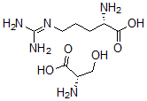 CAS 登录号：107408-09-3， (2S)-2-氨基-5-(二氨基亚甲基氨基)戊酸;(2S)-2-氨基-3-羟基丙酸