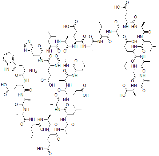 CAS 登录号：107658-43-5， L-色氨酰-L-alpha-谷氨酰-L-丙氨酰-L-丙氨酰-L-亮氨酰-L-丙氨酰-L-alpha-谷氨酰-L-丙氨酰-L-亮氨酰-L-丙氨酰-L-alpha-谷氨酰-L-丙氨酰-L-亮氨酰-L-丙氨酰-L-alpha-谷氨酰-L-组氨酰-L-亮氨酰-L-丙氨酰-L-alpha-谷氨酰-L-丙氨酰-L-亮氨酰-L-丙氨酰-L-alpha-谷氨酰-L-丙氨酰-L-亮氨酰-L-alpha-谷氨酰-L-丙氨酰-L-亮氨酰-L-丙氨酰-L-丙氨酸