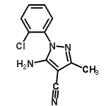 CAS 登录号：107856-31-5， 5-氨基-1-(2-氯苯基)-3-甲基-吡唑-4-甲腈