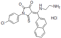 CAS#: 107888-04-0, (4E)-4-[(2-Aminoethylamino)-Naphthalen-2-Ylmethylidene]-1-(4-Chlorophenyl)-5-Sulfanylidenepyrrolidine-2,3-Dione Hydrochloride
