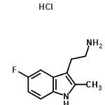 CAS 登录号：1079-45-4， 2-(5-氟-2-甲基-1H-吲哚-3-基)乙胺盐酸盐(1:1)