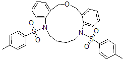 CAS 登录号：107933-32-4， 5,10-二[(4-甲基苯基)磺酰基]-5,6,7,8,9,10,15,17-八氢二苯并[c,k][1,5,10]氧杂二氮杂环十三烷