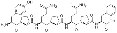 CAS#: 107936-65-2, (2S)-2-[[(2S)-1-[(2S)-5-Amino-2-[[(2S)-1-[(2S)-5-Amino-2-[[(2S)-1-[(2S)-2-Amino-3-(4-Hydroxyphenyl)Propanoyl]Pyrrolidine-2-Carbonyl]Amino]-5-Oxopentanoyl]Pyrrolidine-2-Carbonyl]Amino]-5-Oxopentanoyl]Pyrrolidine-2-Carbonyl]Amino]-3-Phenylpropanoic Acid