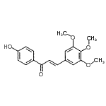 CAS 登录号：108132-05-4， (2E)-1-(4-羟基苯基)-3-(3,4,5-三甲氧基苯基)-2-丙烯-1-酮