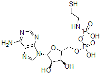 CAS 登录号：108490-60-4， [[(2R,3S,4R,5R)-5-(6-氨基嘌呤-9-基)-3,4-二羟基四氢呋喃-2-基]甲氧基-羟基磷酰]氧基-N-(2-巯基乙基)氨基磷酸