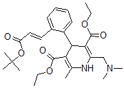 CAS#: 108687-08-7, Diethyl 2-(Dimethylaminomethyl)-6-Methyl-4-[2-[(E)-3-[(2-Methylpropan-2-Yl)Oxy]-3-Oxoprop-1-Enyl]Phenyl]-1,4-Dihydropyridine-3,5-Dicarboxylate