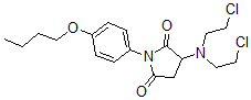 CAS 登录号：108708-01-6， 3-[二(2-氯乙基)氨基]-1-(4-丁氧基苯基)吡咯烷-2,5-二酮