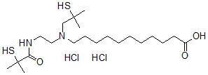 CAS#: 108736-69-2, 11-[2-[(2-Methyl-2-Sulfanylpropanoyl)Amino]Ethyl-(2-Methyl-2-Sulfanylpropyl)Amino]Undecanoic Acid Dihydrochloride