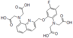 CAS 登录号：109024-53-5， 2-[[2-[[2-(二(羧甲基)氨基)-5-氟-4-甲基苯氧基]甲基]喹啉-8-基]-(羧甲基)氨基]乙酸