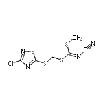 CAS#: 109305-66-0, [(3-Chloro-1,2,4-Thiadiazol-5-Yl)Sulfanyl]Methyl Methyl Cyanocarbonodithioimidate