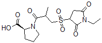 CAS 登录号：109350-28-9， (2S)-1-[3-(1-乙基-2,5-二氧代吡咯烷-3-基)磺酰基-2-甲基丙烷酰基]吡咯烷-2-羧酸
