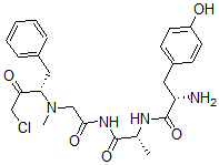 CAS 登录号：109377-04-0， (2S)-2-氨基-N-[(2R)-1-[[2-[[(2S)-4-氯-3-氧代-1-苯基丁烷-2-基]-甲基氨基]乙酰基]氨基]-1-氧代丙烷-2-基]-3-(4-羟基苯基)丙酰胺