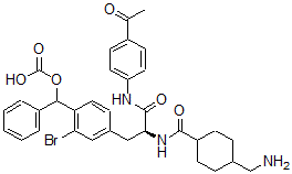 CAS#: 109378-49-6, [[4-[(2S)-3-[(4-Acetylphenyl)Amino]-2-[[4-(Aminomethyl)Cyclohexanecarbonyl]Amino]-3-Oxopropyl]-2-Bromophenyl]-Phenylmethyl] Hydrogen Carbonate
