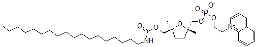 CAS#: 109516-82-7, [(2R,5S)-2,5-Dimethyl-5-(Octadecylcarbamoyloxymethyl)Oxolan-2-Yl]Methyl 2-Quinolin-1-Ium-1-Ylethyl Phosphate