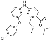 CAS 登录号：109623-97-4， 5-(4-氯苯氧基)-4-(甲氧基甲基)-9H-吡啶并[3,4-b]吲哚-3-羧酸 1-甲基乙基酯