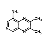 CAS 登录号：109868-80-6， 2,3-二甲基吡啶并[3,4-b]吡嗪-8-胺