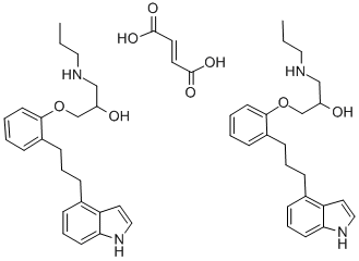 CAS#: 109920-85-6, 1-(2-(3-(1H-Indol-4-yl)propyl)phenoxy)-3-propylamino-2-propanol fumarate